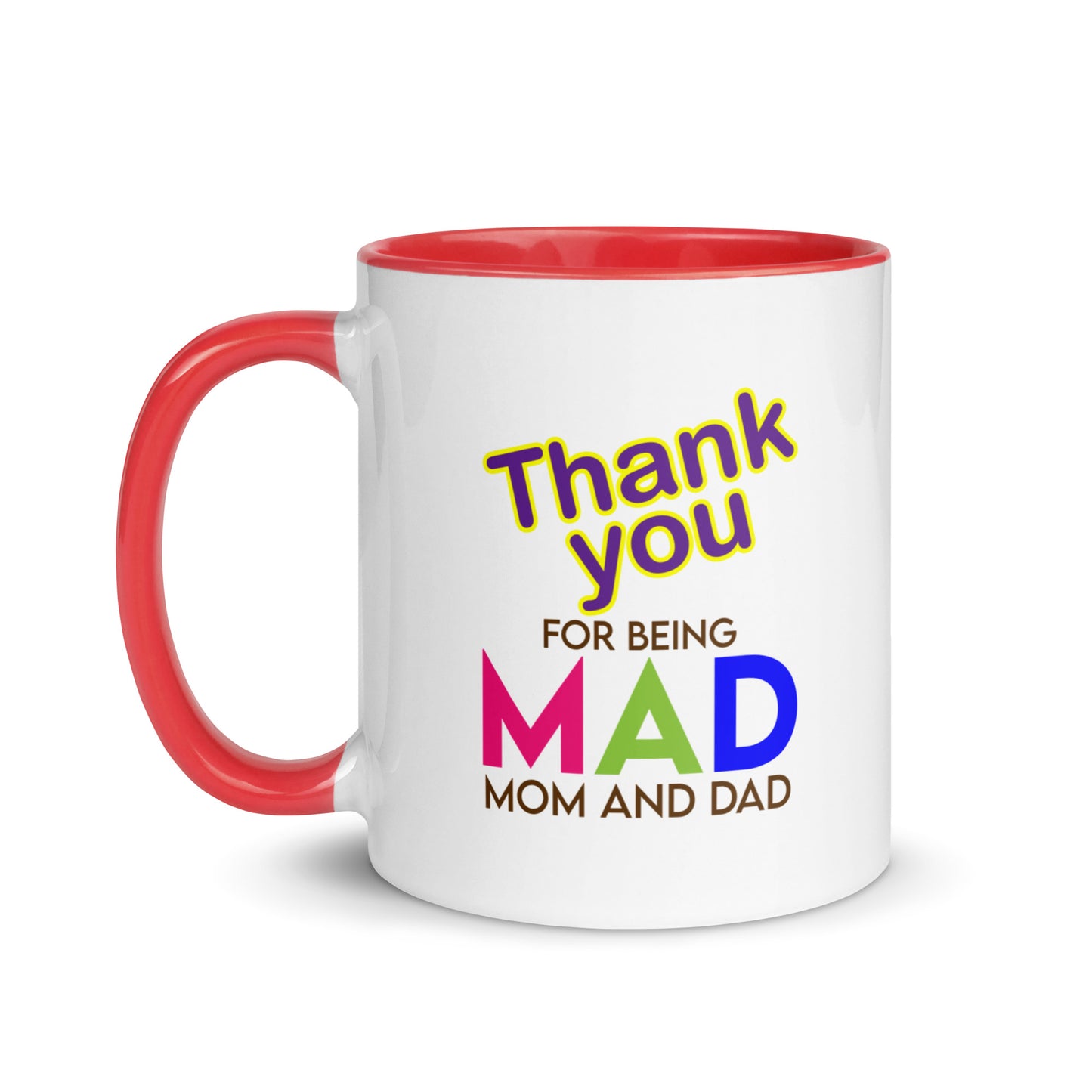Taza de café con agradecimiento por ser mamá y papá: gratitud sincera en una taza
