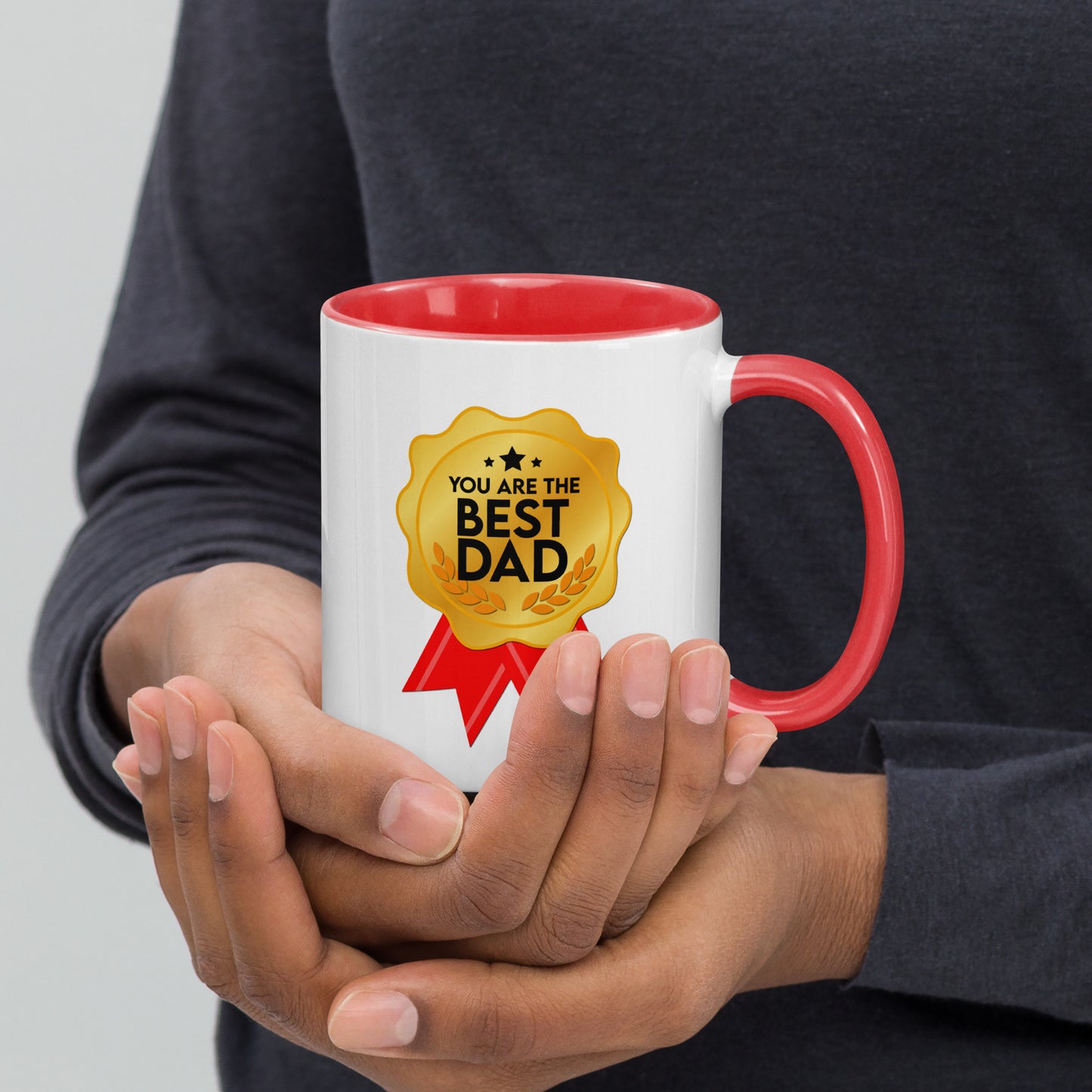 Taza de café con motivo de celebración "Eres el mejor papá"