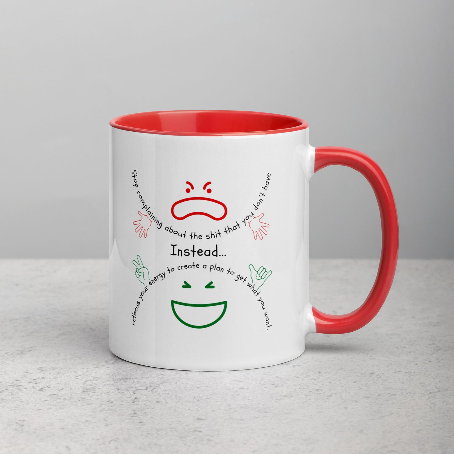 Taza de café con planificador de empoderamiento