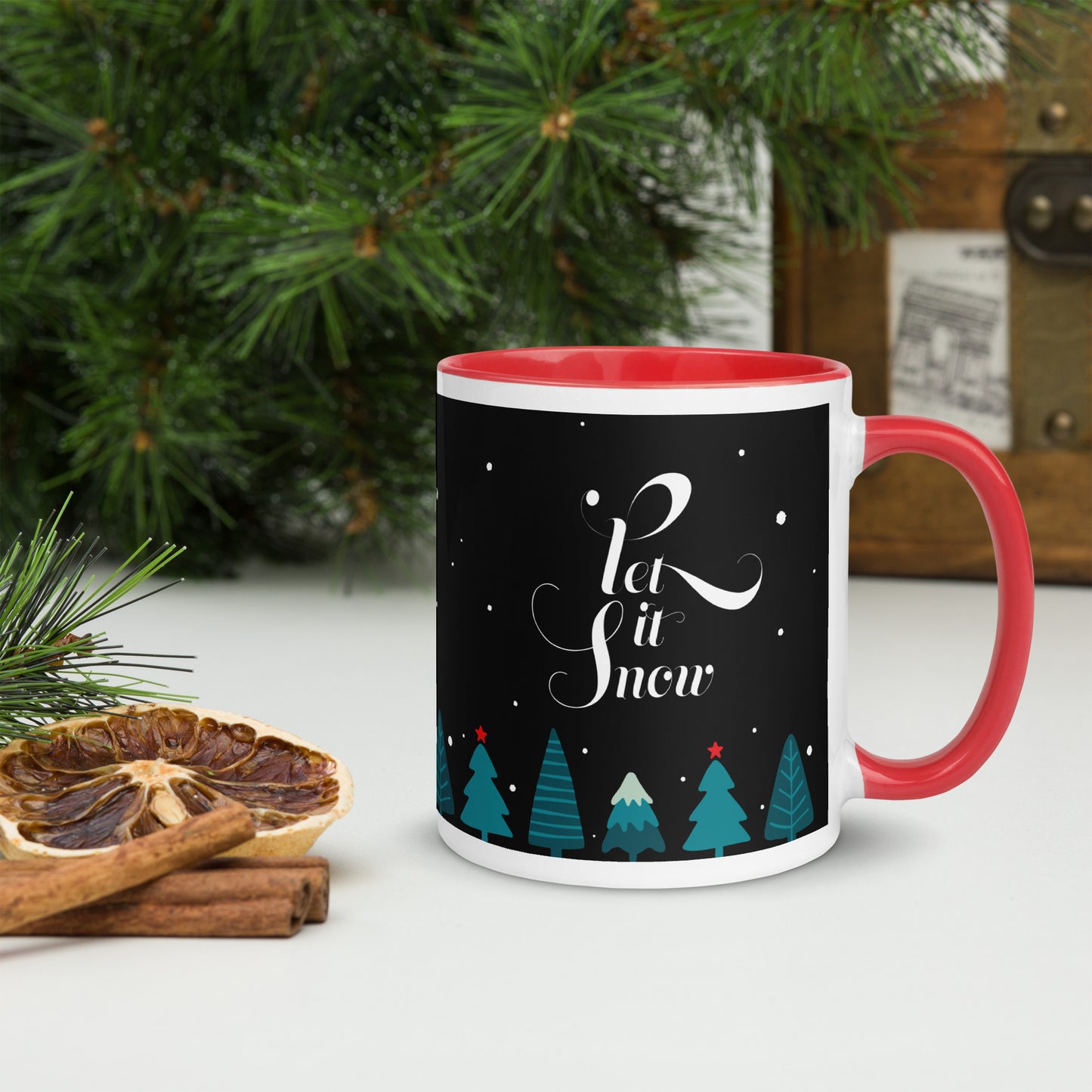 Taza caprichosa de invierno Let it Snow