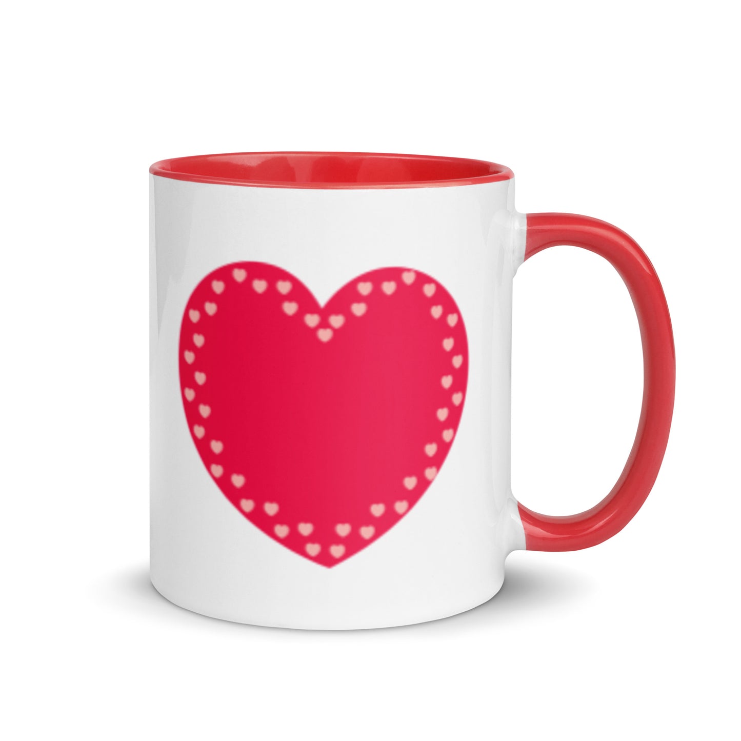 Taza de café con un corazón grande