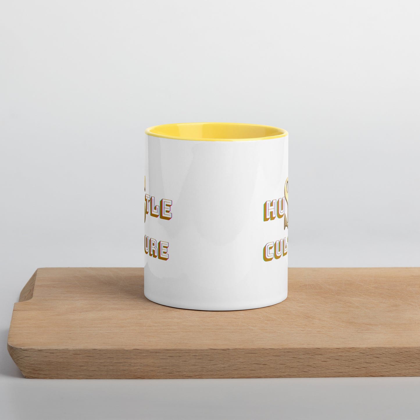Taza con el símbolo del dólar y la cultura del ajetreo