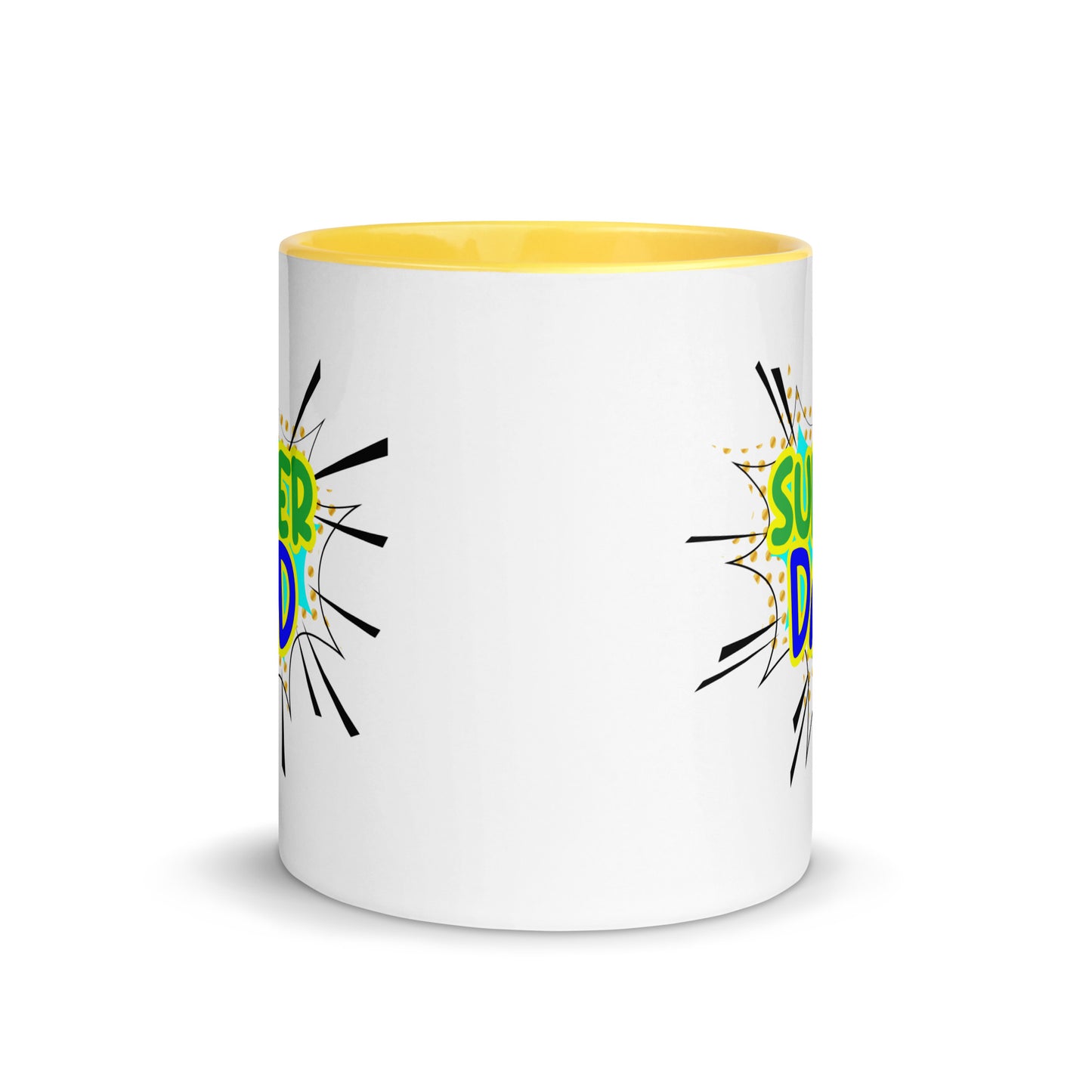Taza de café con el texto "Super Dad Hero" para inspirarte a diario