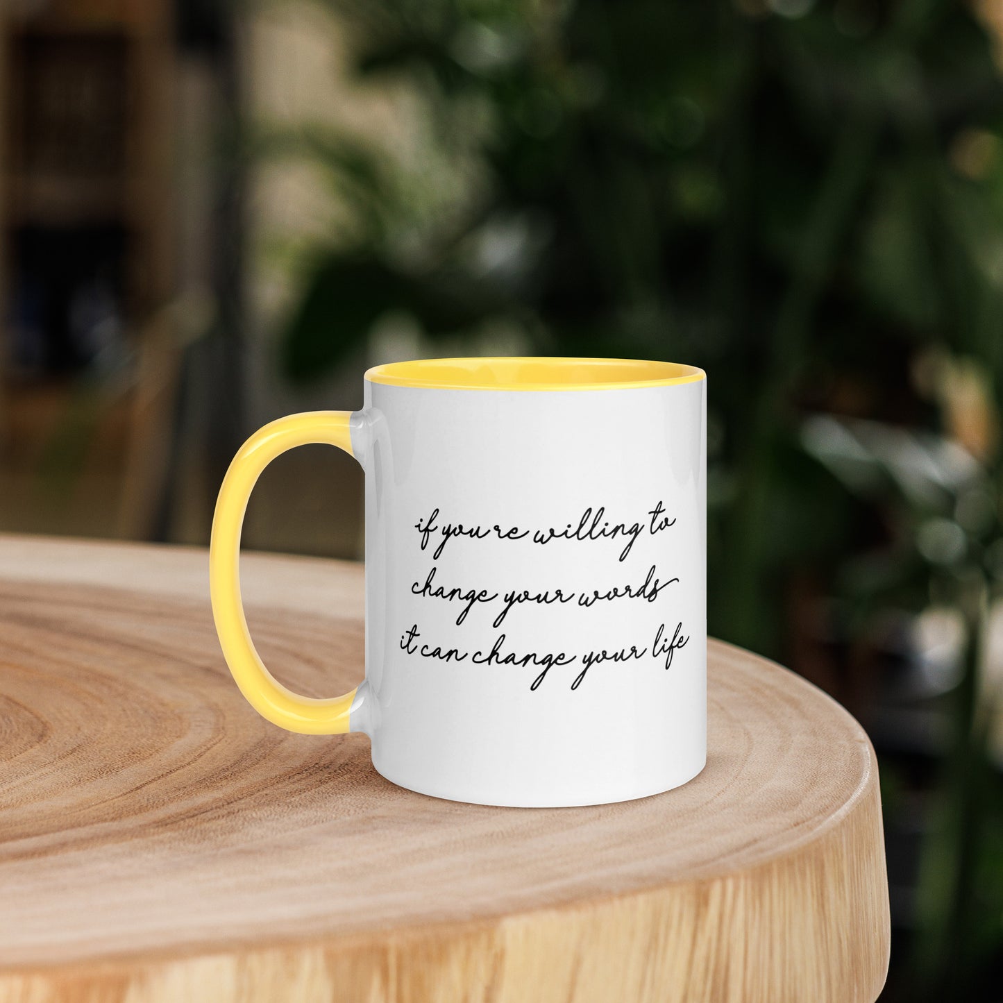 Taza de café con el poder de las palabras que te cambiará la vida