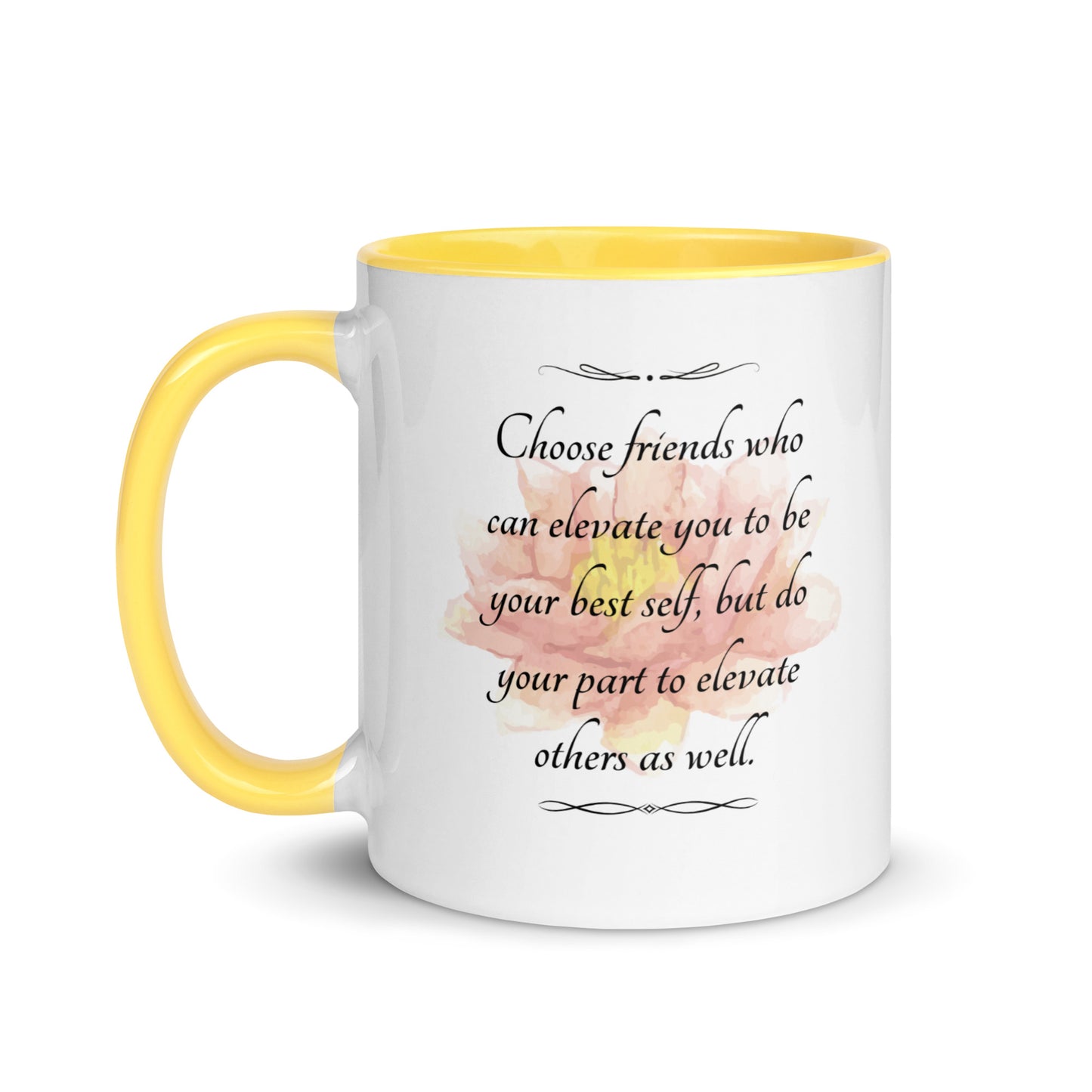 Taza de café La amistad eleva el empoderamiento