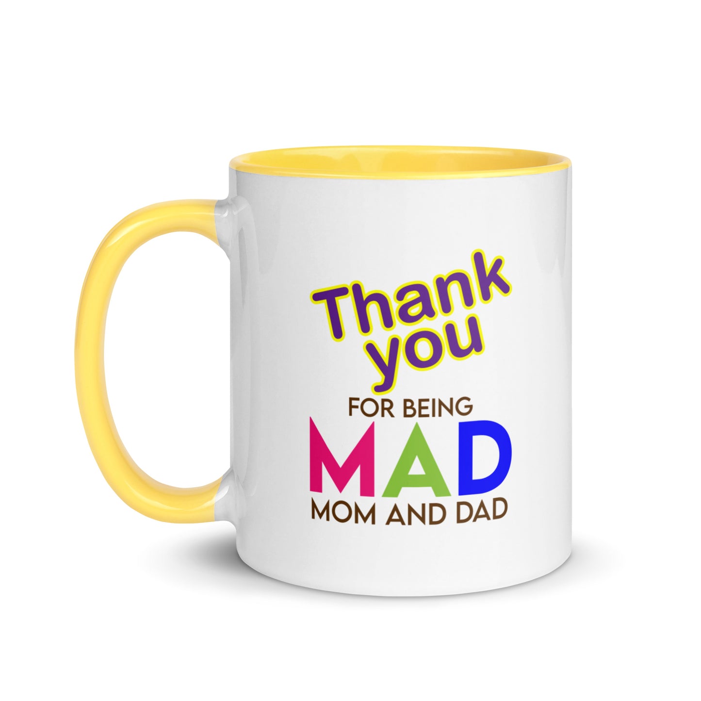Taza de café con agradecimiento por ser mamá y papá: gratitud sincera en una taza