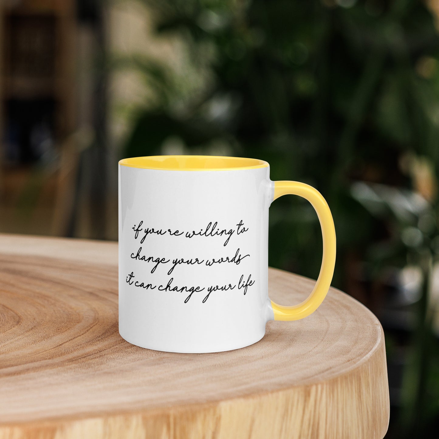 Taza de café con el poder de las palabras que te cambiará la vida
