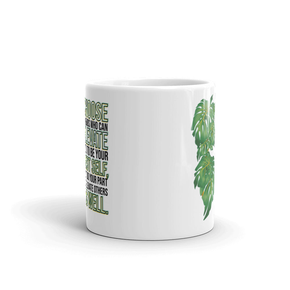 Taza de café Hojas verdes de la amistad: Elevarnos y animarnos juntos