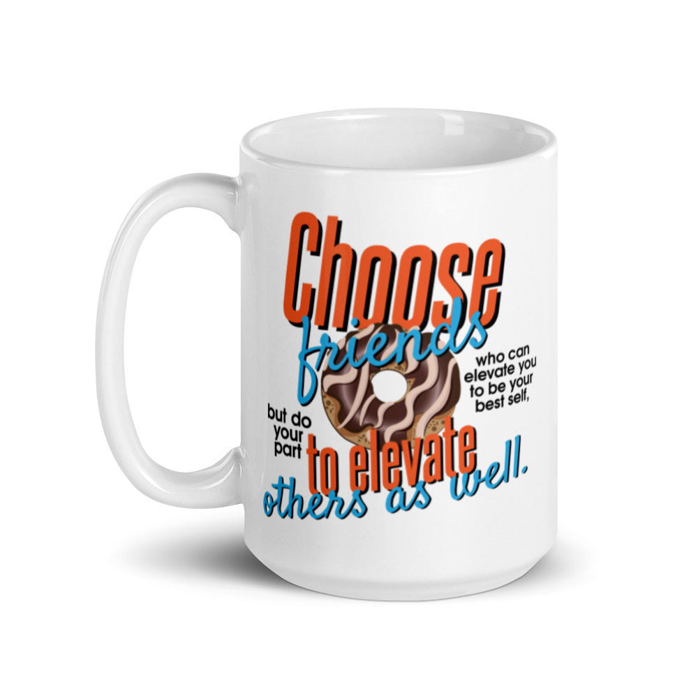 Taza de café Donut of Friendship: Elevar y animar juntos