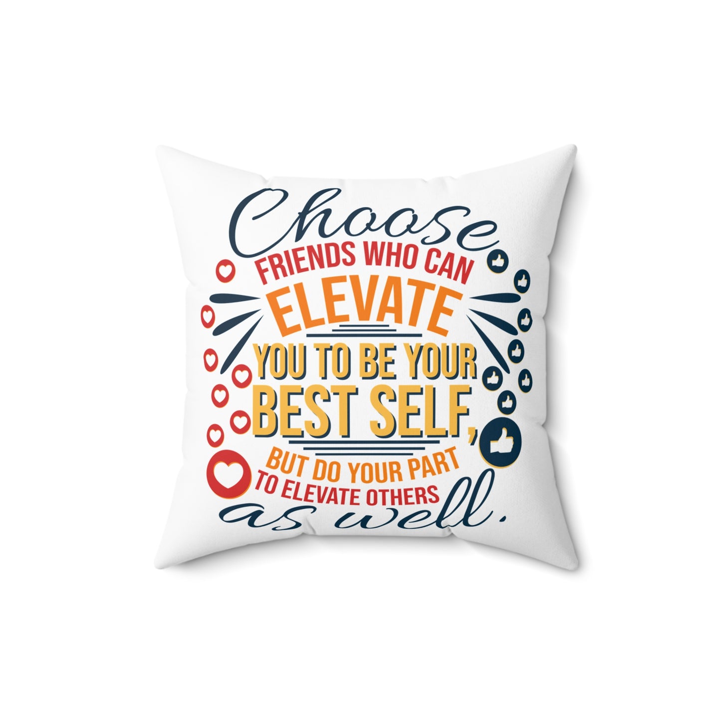 Empowering Friendships White Throw Pillow: Elevate and Uplift Together