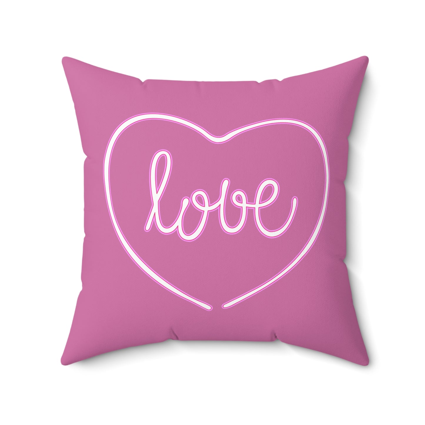 Pretty in Pink Love Lines Throw Pillow