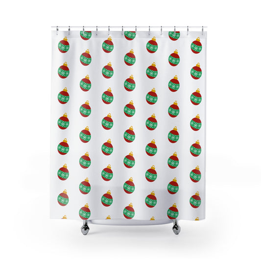 Festive Bauble Bliss Shower Curtain