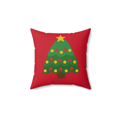 Christmas Tree Throw Pillow – Festive Decoration for Home or Office – Soft, Durable and Stylish – 18 x 18 Inches