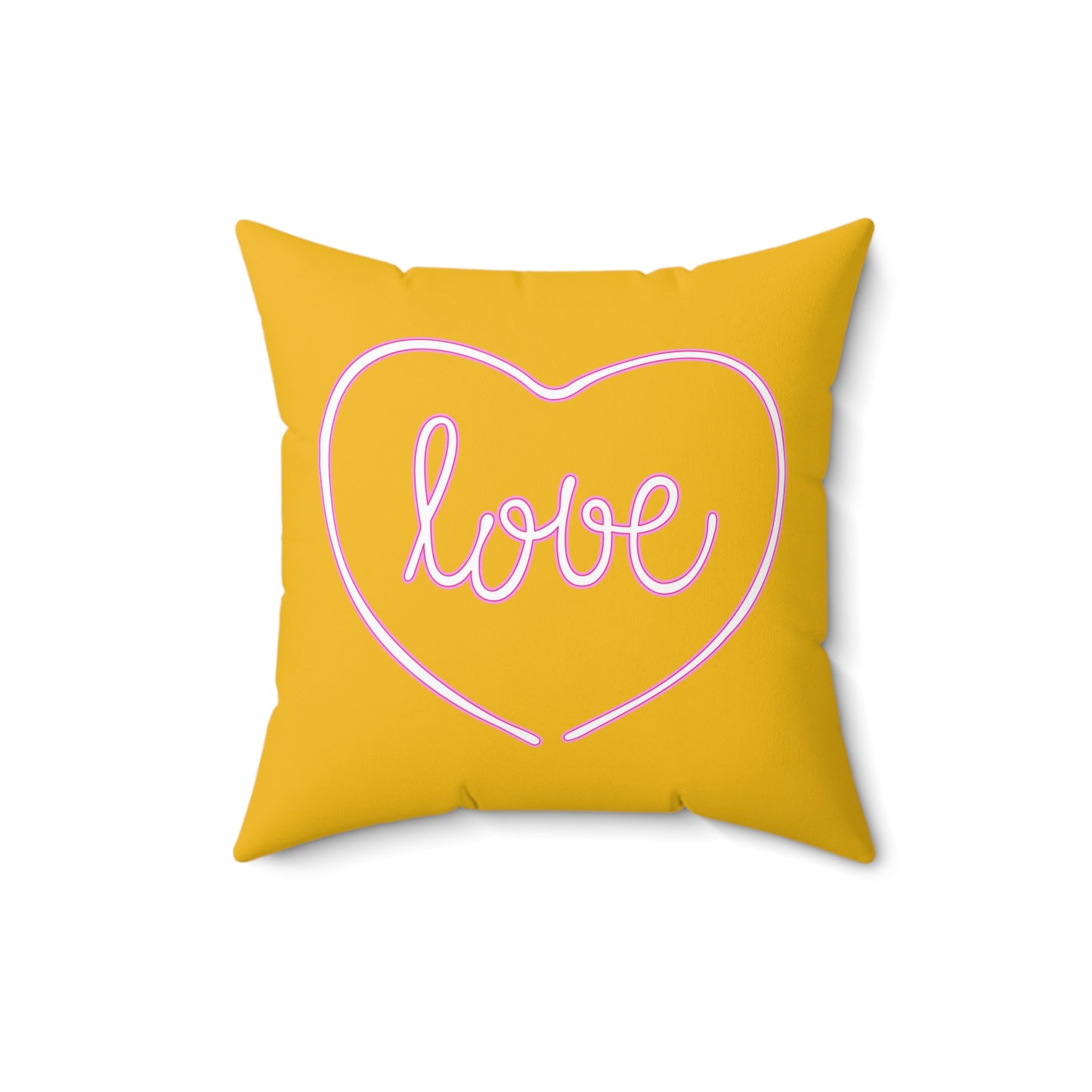 Sunshine Love Heart Polyester Throw Pillow