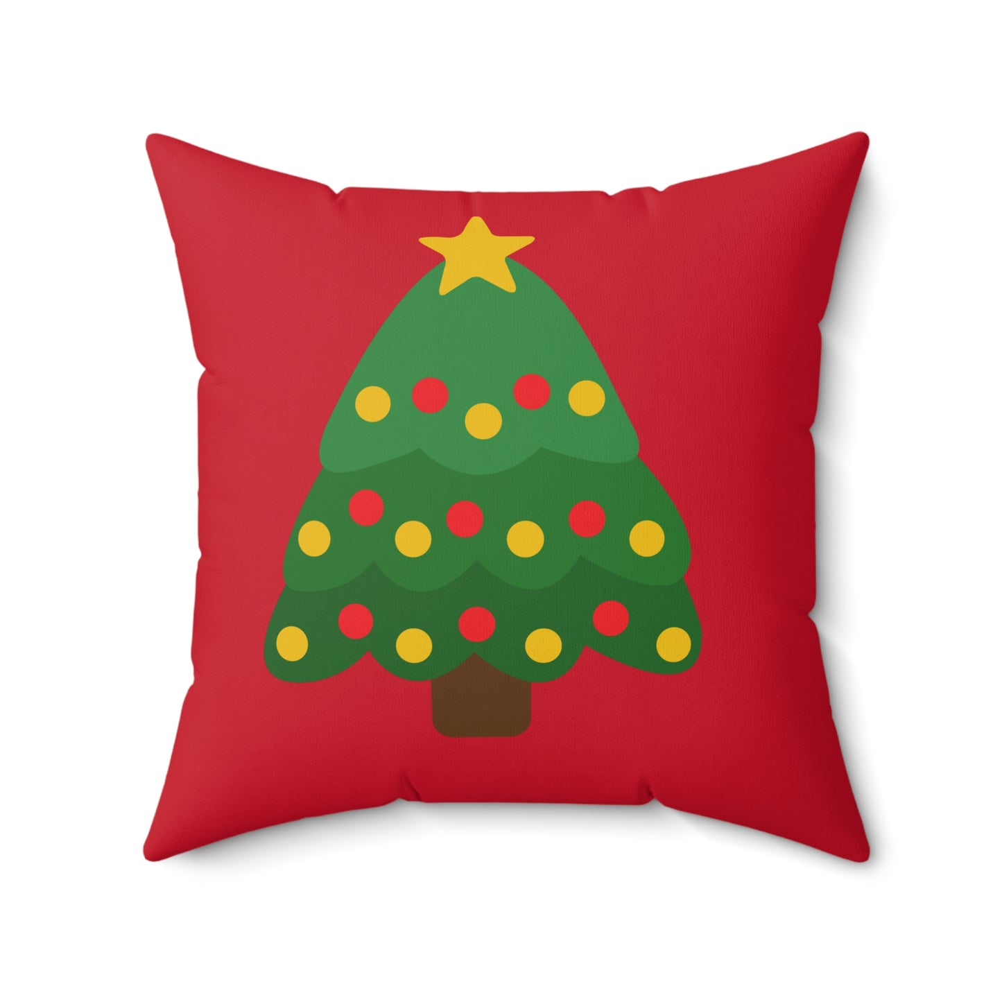 Coussin décoratif en forme de sapin de Noël – Décoration festive pour la maison ou le bureau – Doux, durable et élégant – 18 x 18 pouces