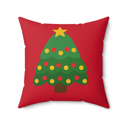 Christmas Tree Throw Pillow – Festive Decoration for Home or Office – Soft, Durable and Stylish – 18 x 18 Inches