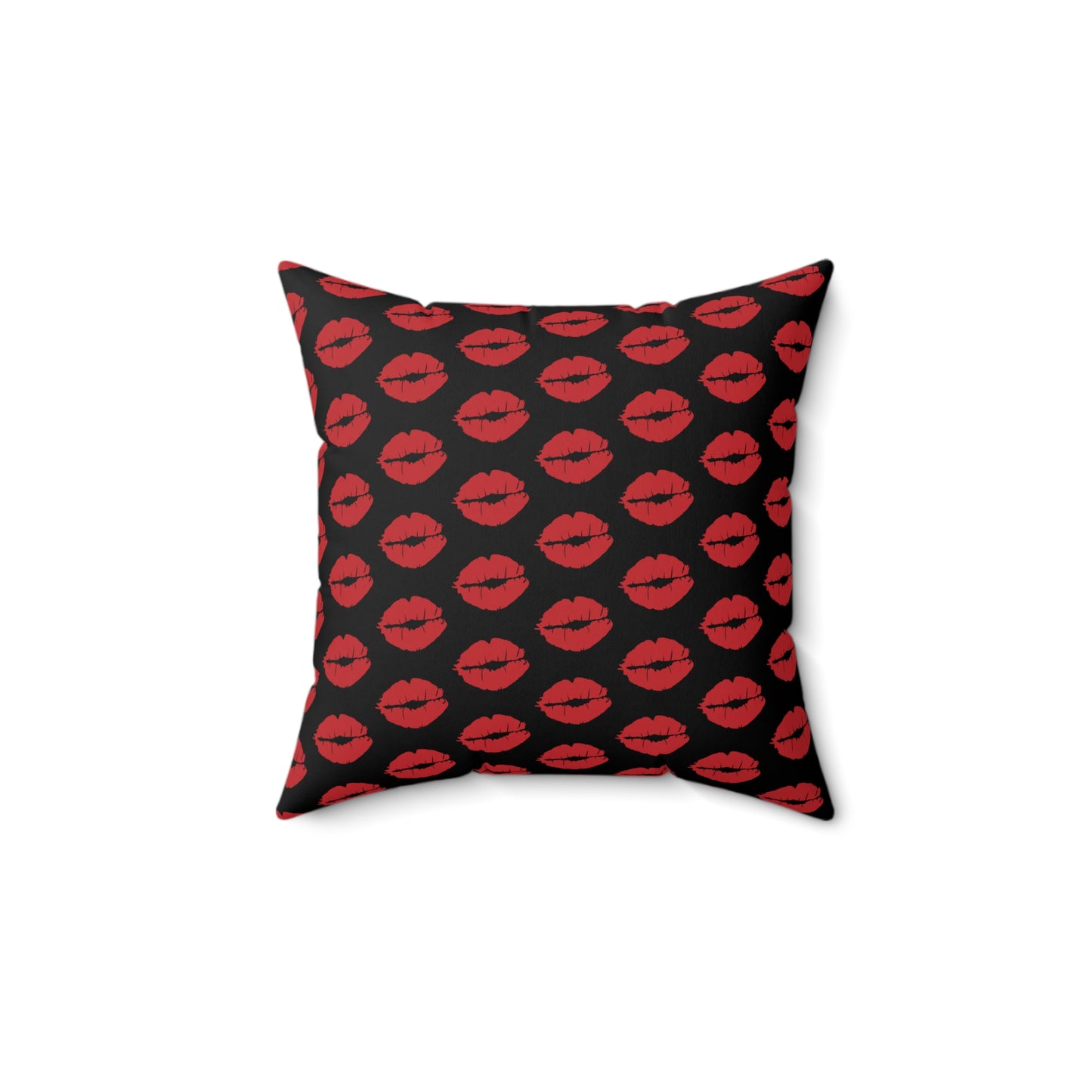 Passionate Kisses Black Throw Pillow