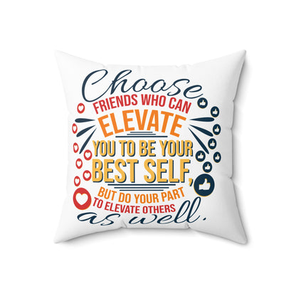 Empowering Friendships White Throw Pillow: Elevate and Uplift Together