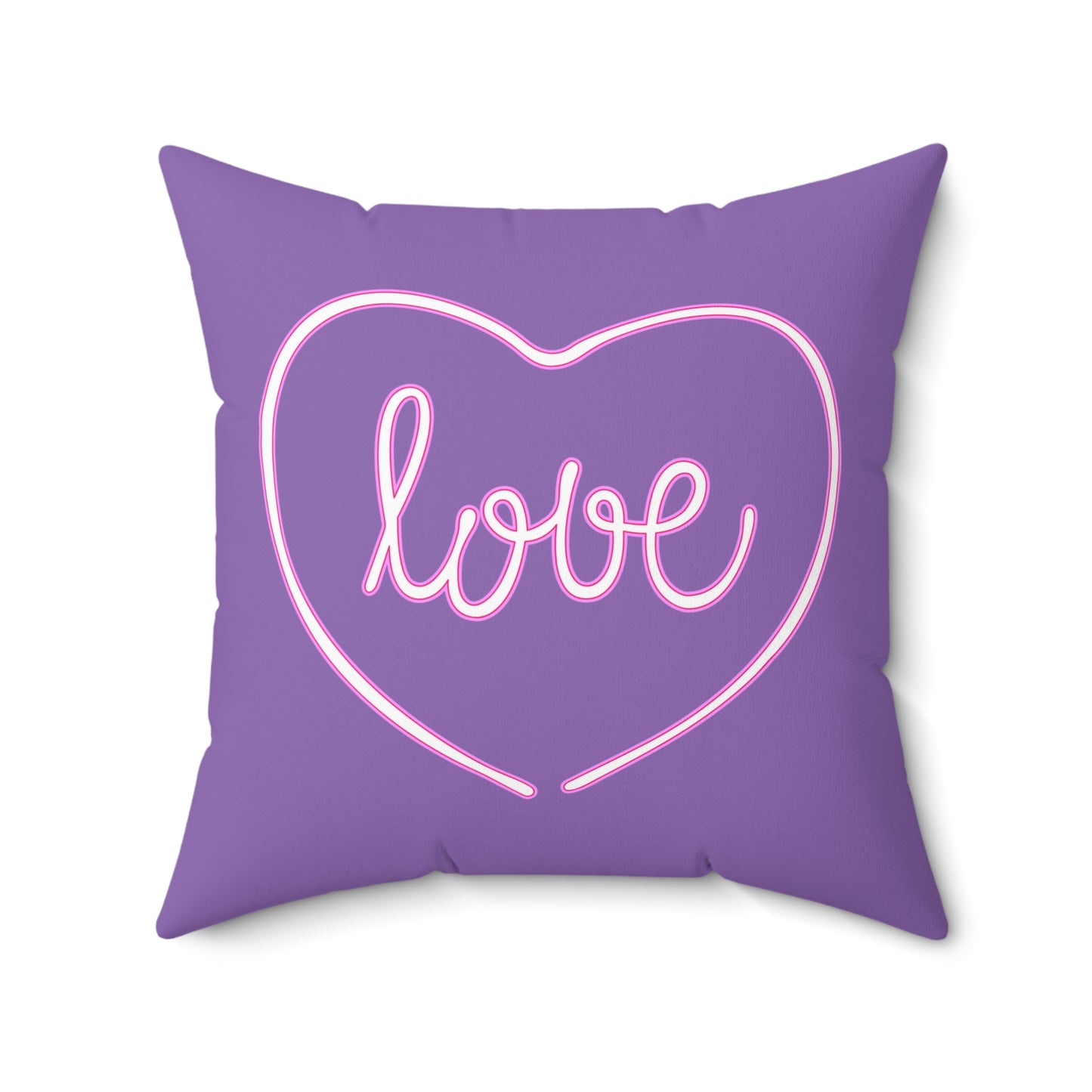 Purple Passion Heartfelt Throw Pillow