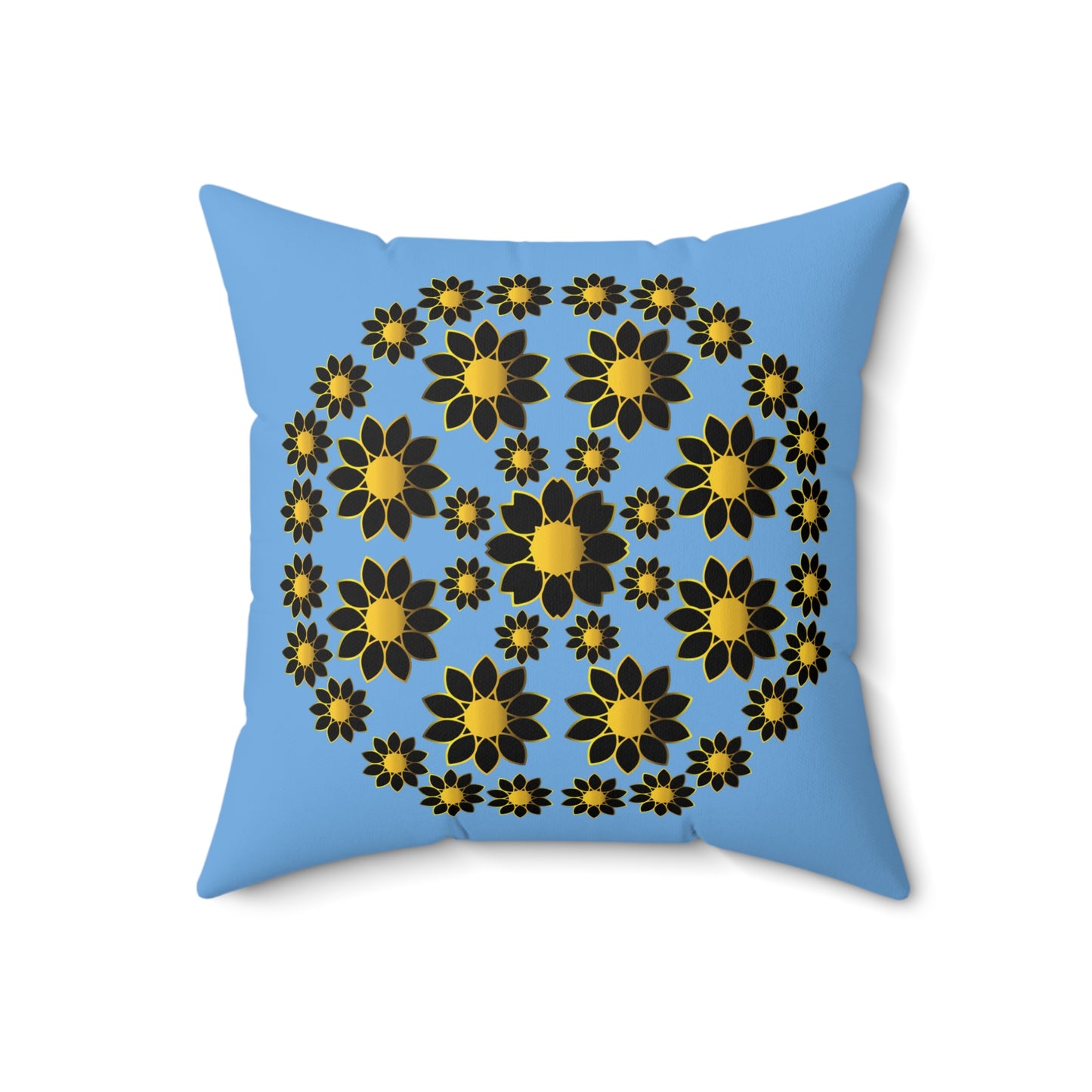 Almohada decorativa azul y dorada, almohada cuadrada con funda para decoración de habitación, almohada de poliéster de calidad lujosa, almohada elegante para regalo