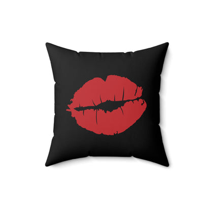 Romantic Gesture Black Throw Pillow