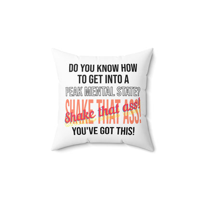 Coussin de motivation Shake That Ass, coussin d'affirmation quotidien, cadeau inspirant pour un ami, cadeau de pendaison de crémaillère, inspiré de Tony Robbins