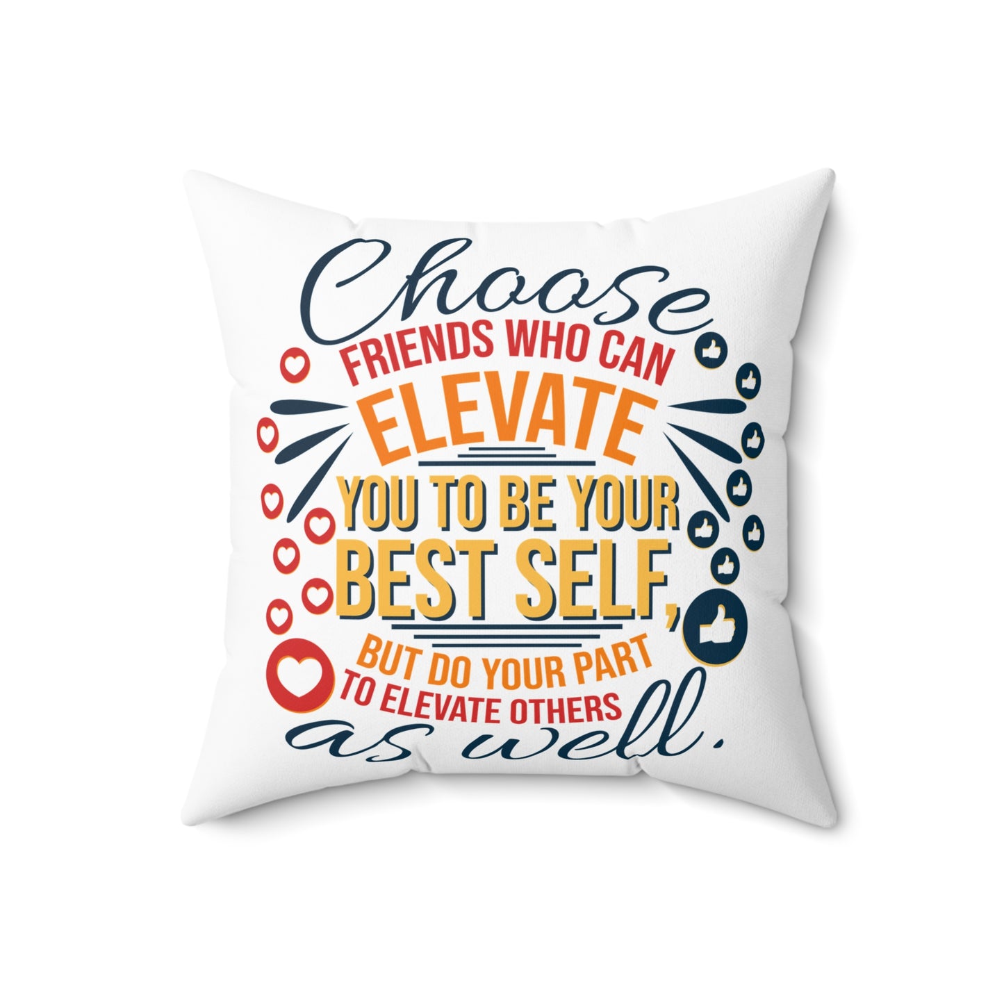 Empowering Friendships White Throw Pillow: Elevate and Uplift Together