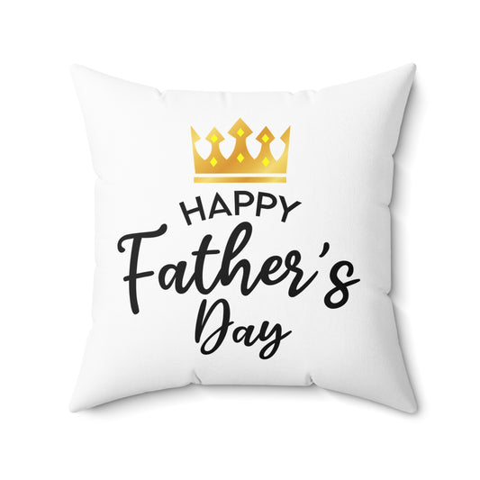 Cojín decorativo blanco con la frase "Día del padre"