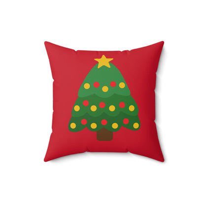 Christmas Tree Throw Pillow – Festive Decoration for Home or Office – Soft, Durable and Stylish – 18 x 18 Inches