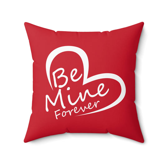 Crimson Love: Be Mine Forever Heart Embrace Throw Pillow