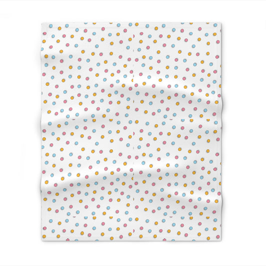 Polka Dot Soft Fleece Throw Blanket