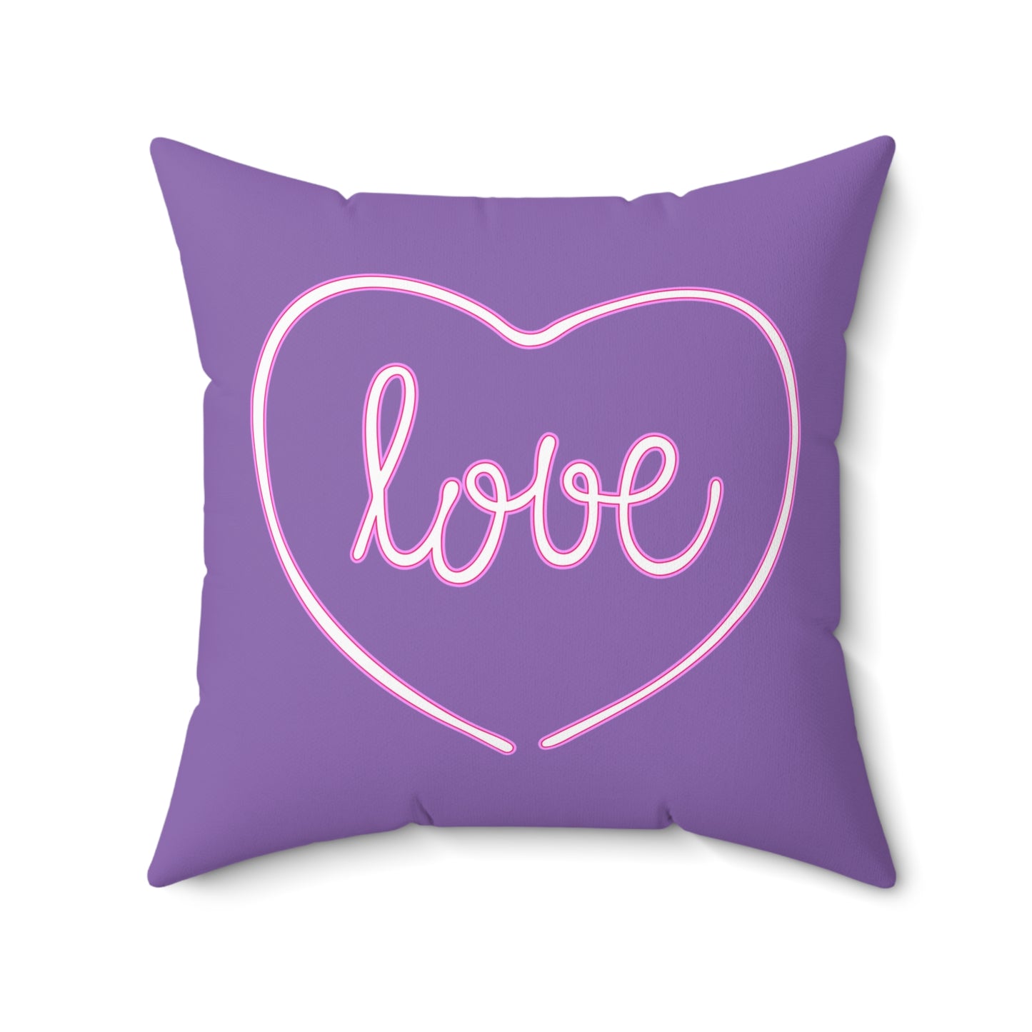 Purple Passion Heartfelt Throw Pillow