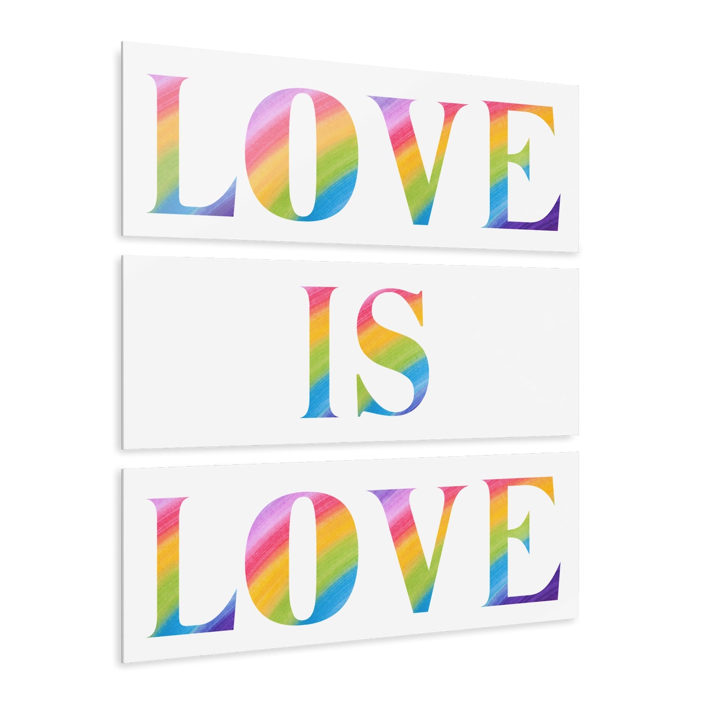 Lively Love is Love 3-Piece Acrylic Print Set