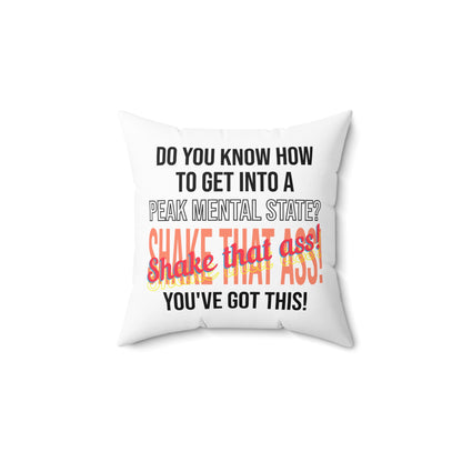 Almohada motivacional Shake That Ass, almohada de afirmación diaria, regalo inspirador para un amigo, regalo de inauguración de la casa, inspirado en Tony Robbins