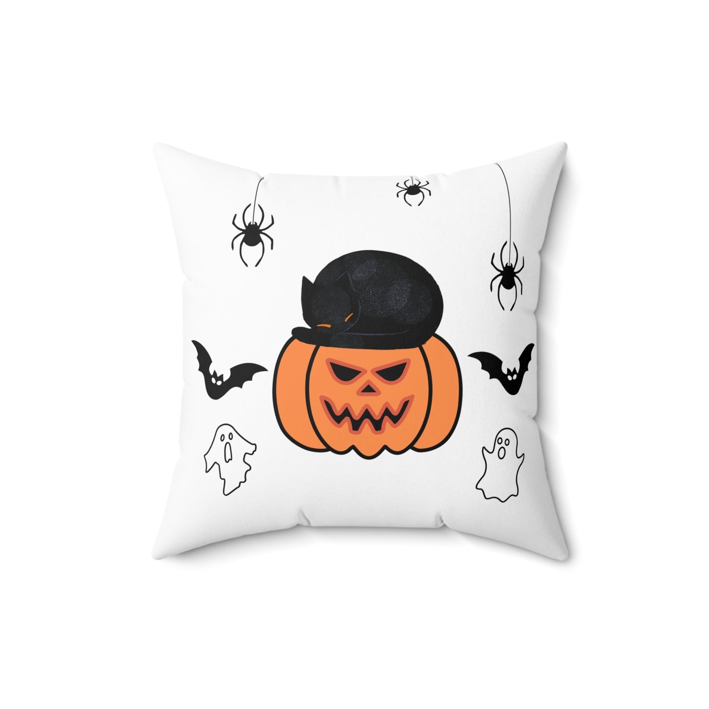 Coussin Chat Noir Avec Citrouille, Coussin Chat Noir, Coussin Citrouille, Coussin Décoratif Halloween, Coussin Décoratif Automne, Amoureux Des Chats, Décor Halloween