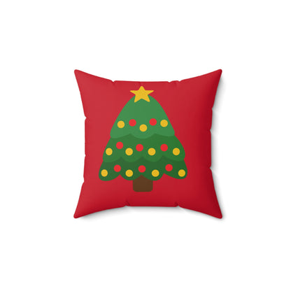 Christmas Tree Throw Pillow – Festive Decoration for Home or Office – Soft, Durable and Stylish – 18 x 18 Inches