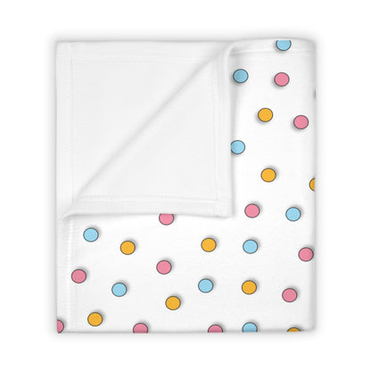 Polka Dot Soft Fleece Throw Blanket