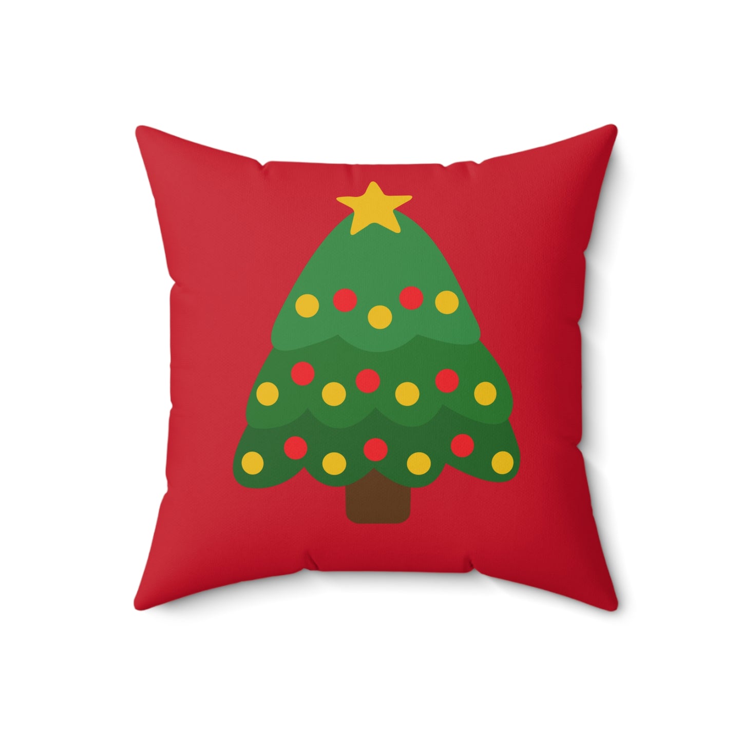 Coussin décoratif en forme de sapin de Noël – Décoration festive pour la maison ou le bureau – Doux, durable et élégant – 18 x 18 pouces