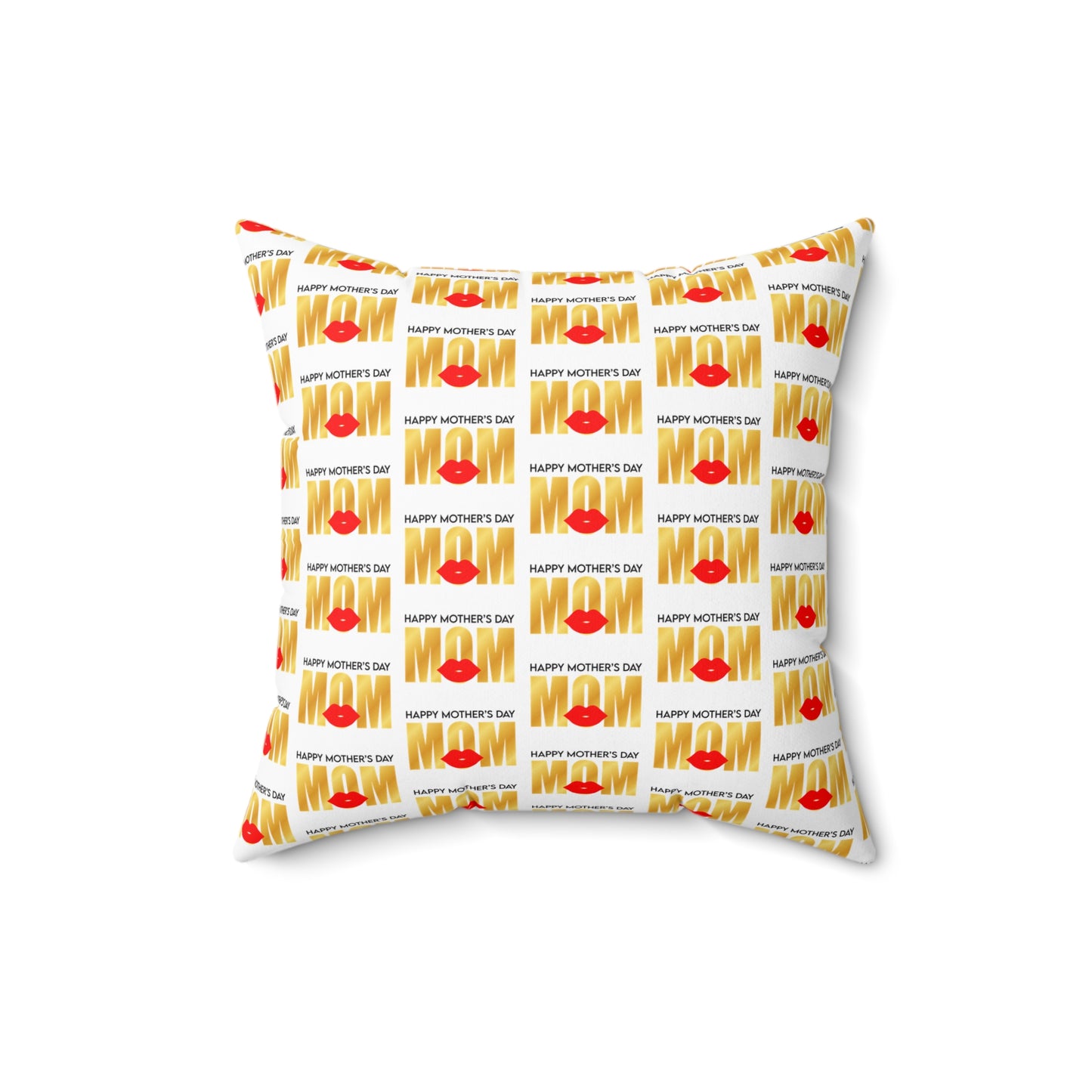 Mom’s Day Delight: White Printed Throw Pillow