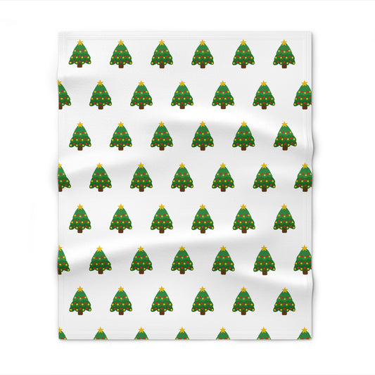 Festive Evergreen Christmas Throw Blanket