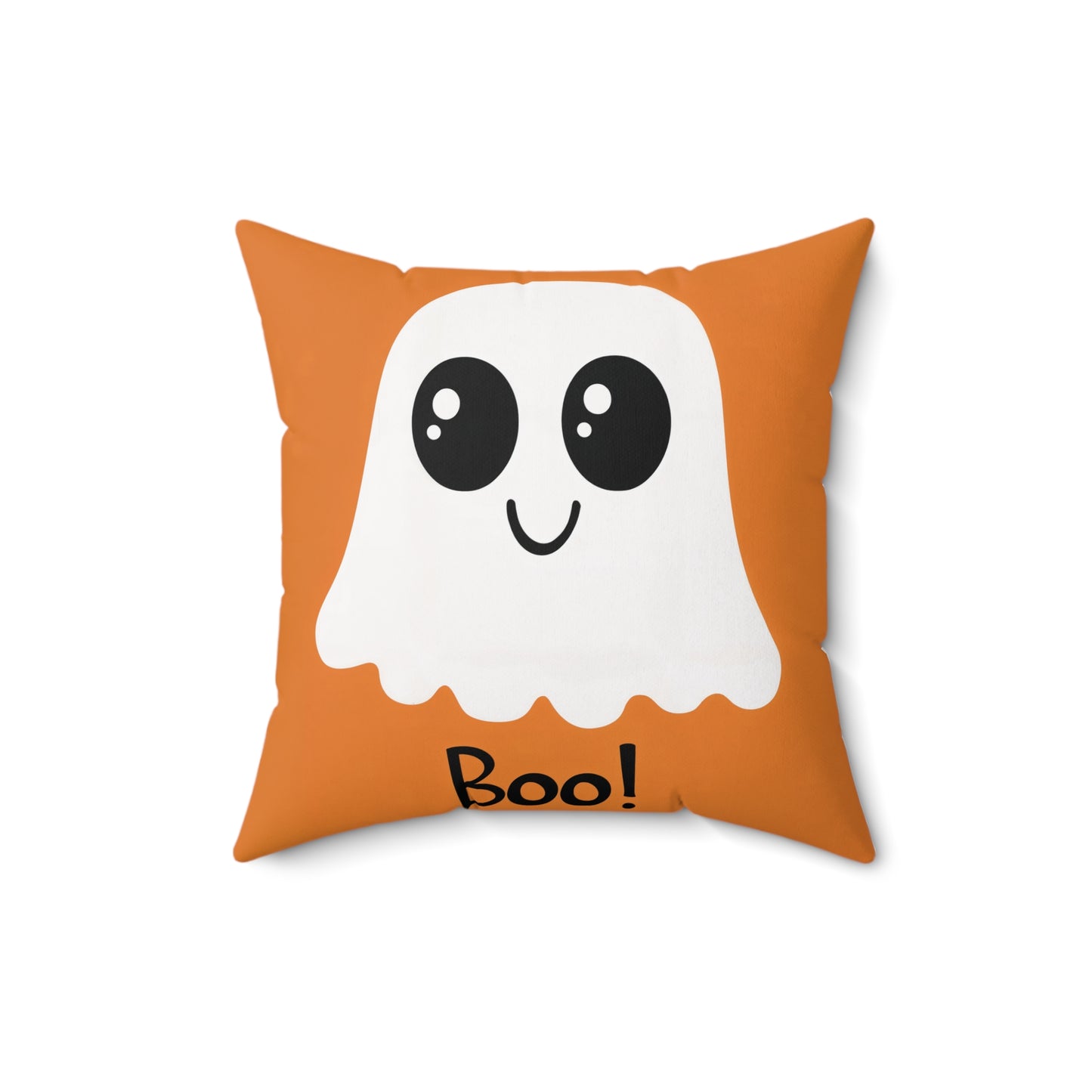 Adorable “Boo!” Ghost Halloween Throw Pillow – Cute Spooky Home Decor