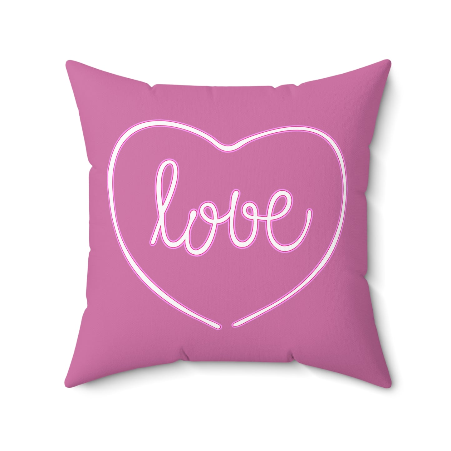 Pretty in Pink Love Lines Throw Pillow