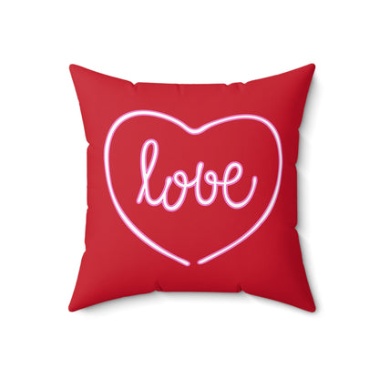 Romantic Heartfelt Polyester Throw Pillow