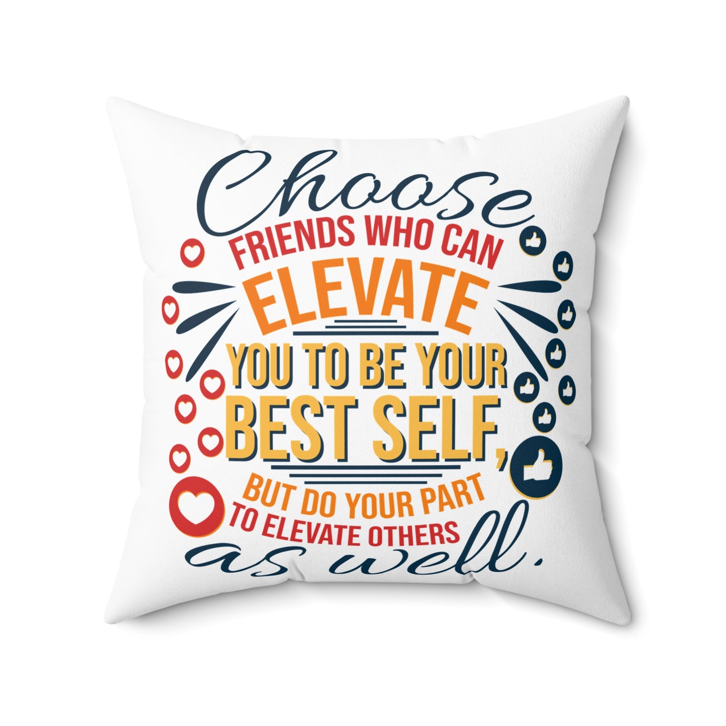 Empowering Friendships White Throw Pillow: Elevate and Uplift Together