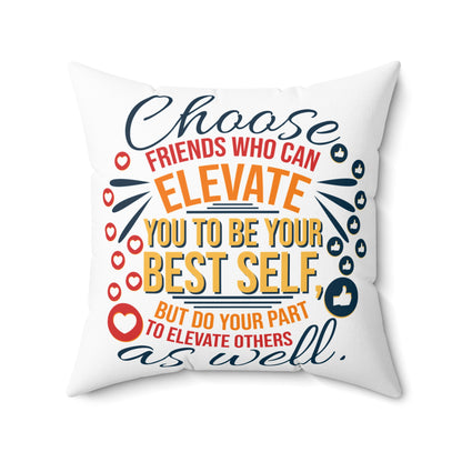 Empowering Friendships White Throw Pillow: Elevate and Uplift Together