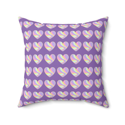 Purple Heartfelt Embrace Throw Pillow