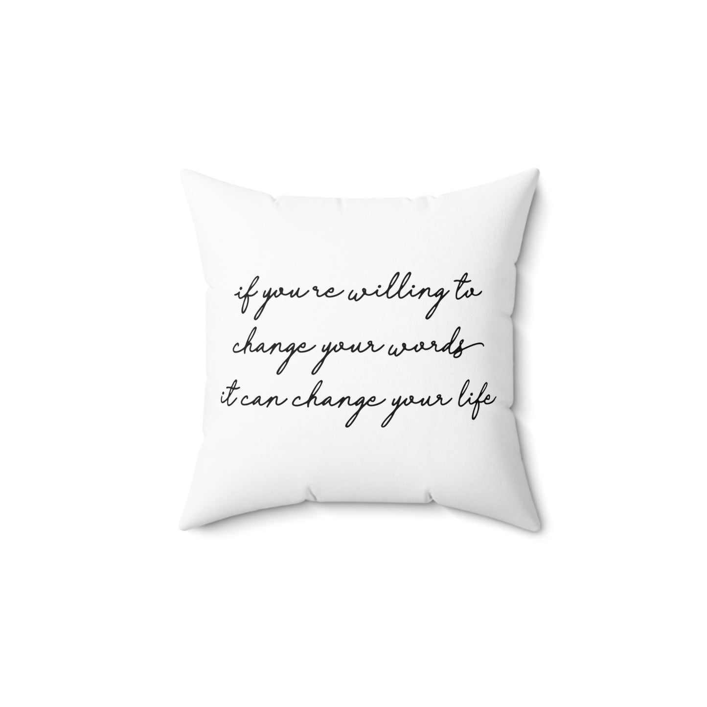 Transformative Words - White Throw Pillow