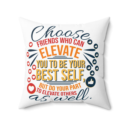 Empowering Friendships White Throw Pillow: Elevate and Uplift Together