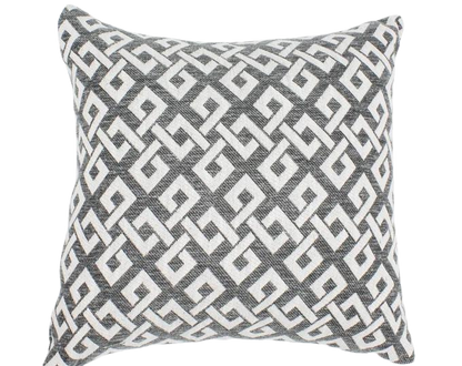 Gray and White 16x16 Decorative Accent Throw Pillow Cover - Farmhouse & Modern Home Cushion Case