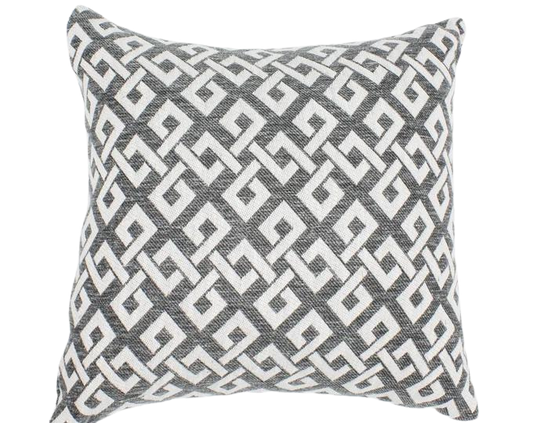 Gray and White 16x16 Decorative Accent Throw Pillow Cover - Farmhouse & Modern Home Cushion Case